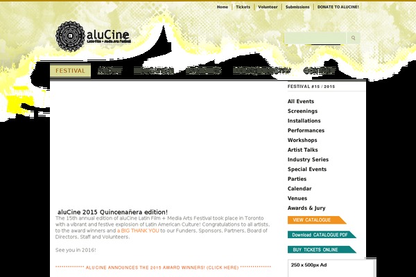 alucinefestival.com site used Inspired1