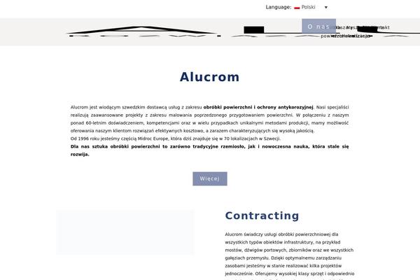 alucrom.pl site used Alucrom-child