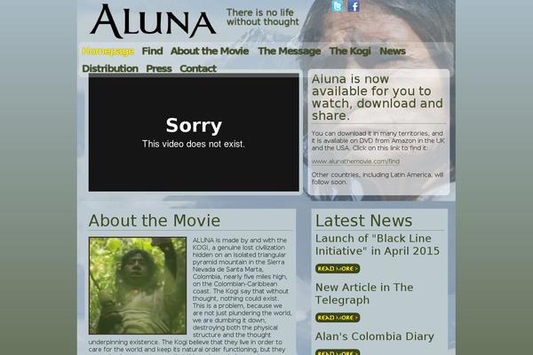 alunathemovie.com site used Aluna