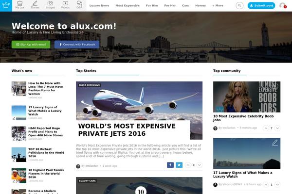 alux theme websites examples
