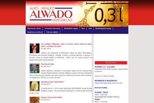 alwadovelkosklad.sk site used Alwado