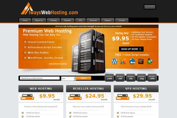 alwayswebhosting.com site used Slick-host-v1-0