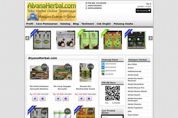 alyanaherbal.com site used WP-Agen