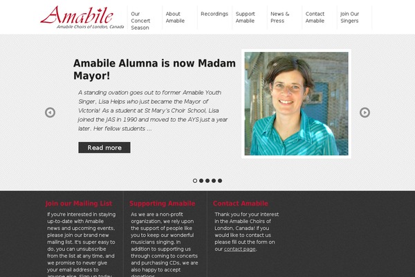 amabile.ca site used Amabile