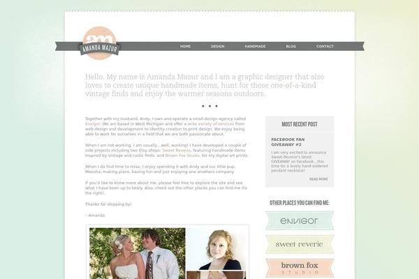 amandamazur.com site used Amanda2