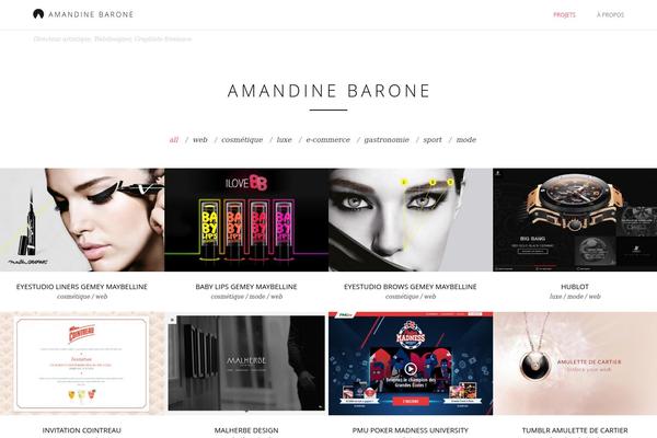 amandinebarone.com site used Visia.theme