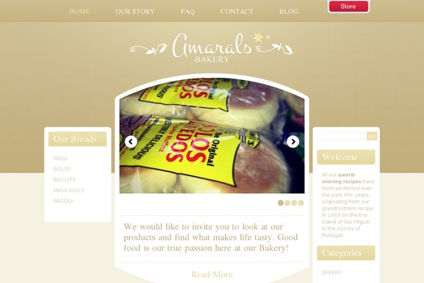 amaralsbakery.com site used Theme1387