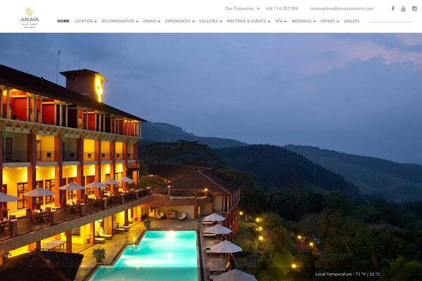 amayahotel theme websites examples