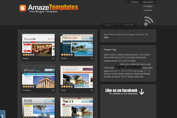 amazetemplates.com site used Design_showcase