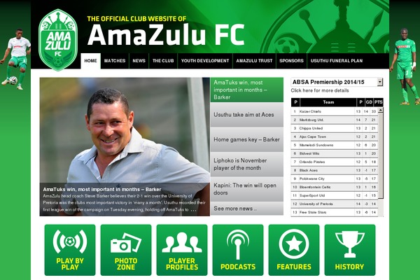 amazulufc.net site used Amazulu