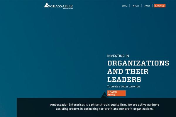 Ambassador theme site design template sample