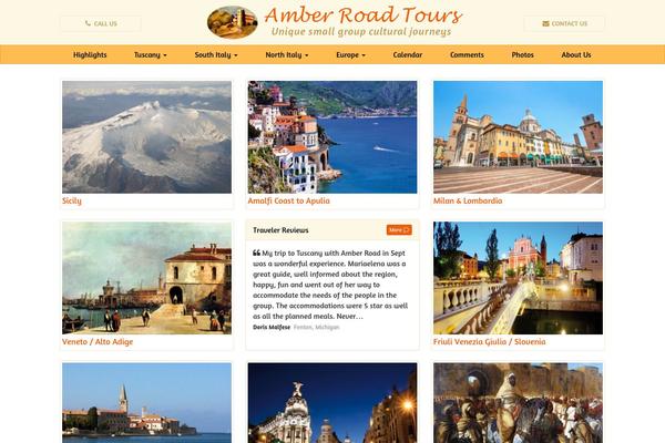 Amber theme site design template sample