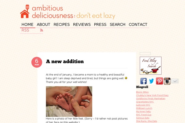 ambitiousdeliciousness.com site used Bueno