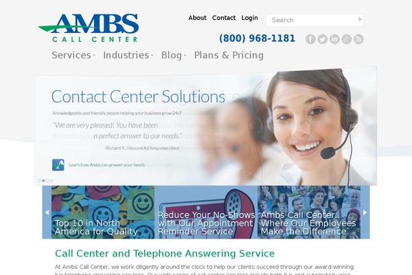 ambscallcenter.com site used Bevelwise-responsive