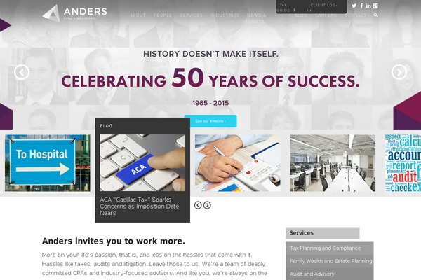 Anders theme site design template sample