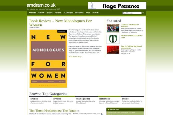 amdram.co.uk site used Amdrama