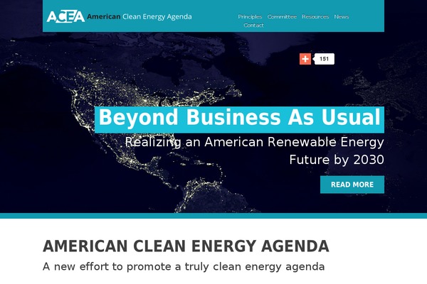 americancleanenergyagenda.org site used Aceawptheme