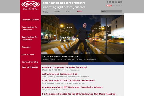 americancomposers.org site used Aco