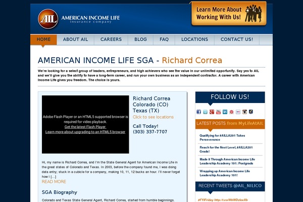 americanincomelife-correa.com site used Sga-theme