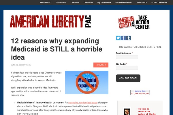 americanlibertypac.com site used Flatsome
