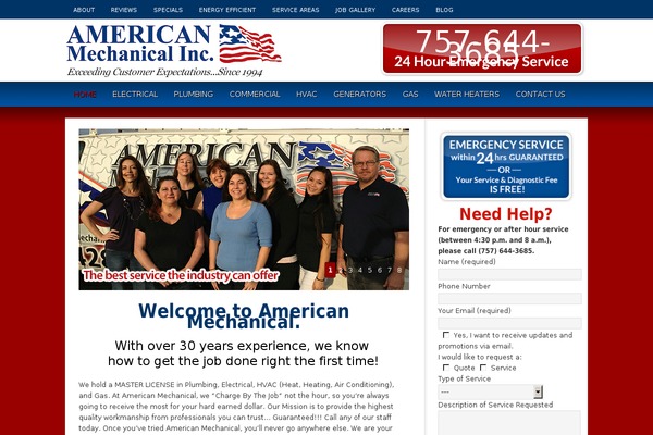 americanmechanicalva.com site used Americanmechanical