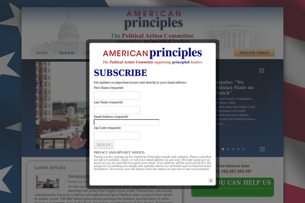 americanprinciples.org site used Wppolitico