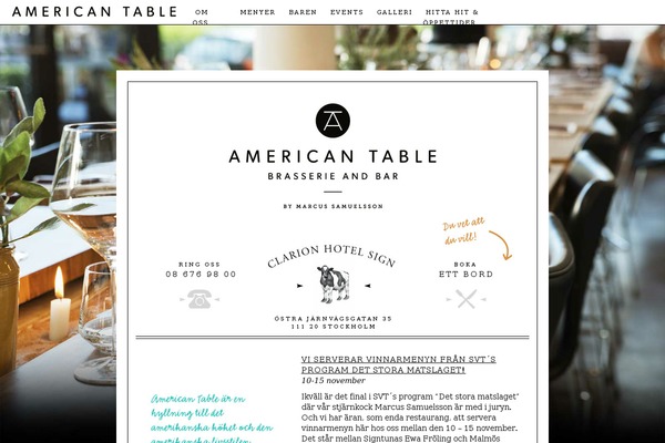 americantablebrasserie.se site used Se-theme