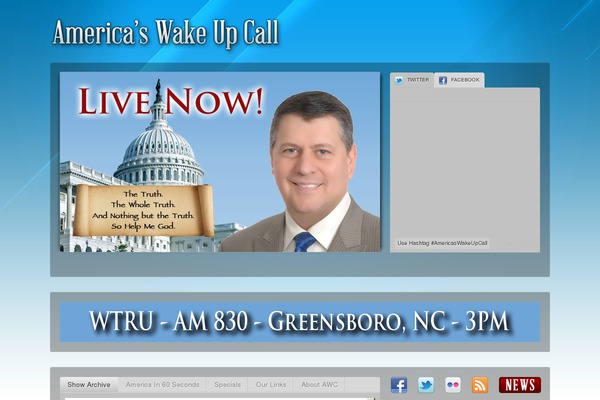 americaswakeupcall.net site used Livetheme