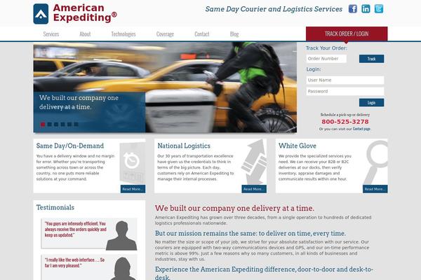 AmericanExpediting theme websites examples