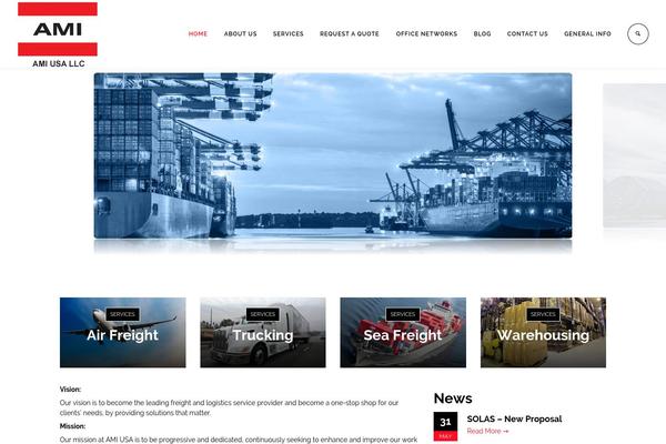 Logistic theme site design template sample