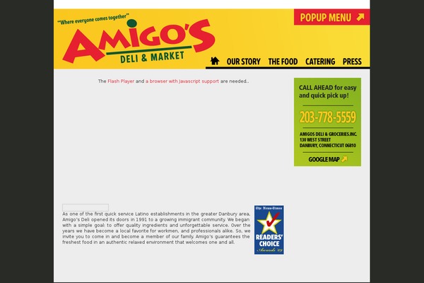 Amigos theme site design template sample