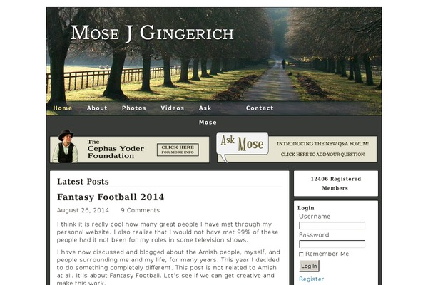 amishinthecitymose.com site used Mose-gingerich