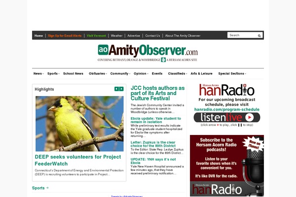 amityobserver.com site used Free-template
