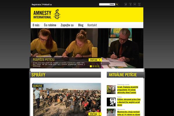 amnesty.sk site used Amnesty