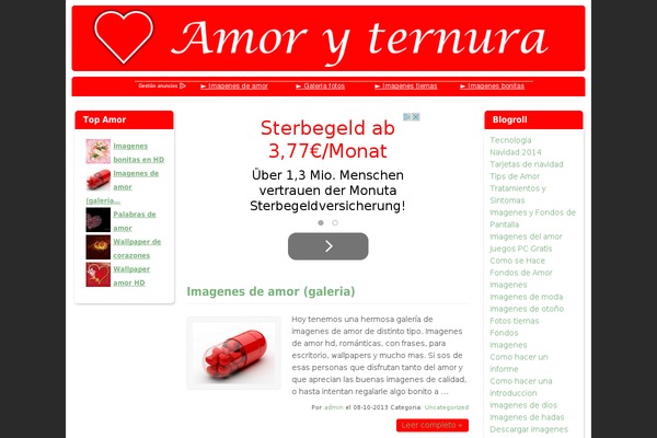 amoryternura.com site used Nichostheme