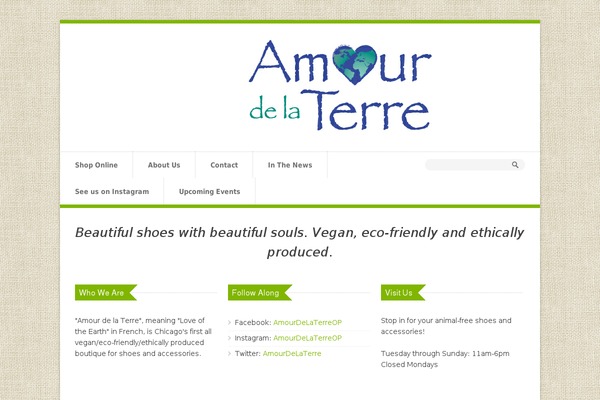 amourdelaterre.com site used Organic Shop