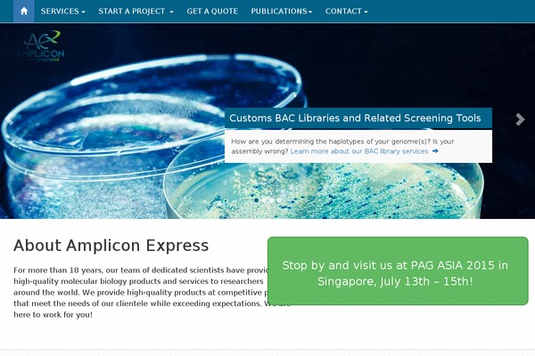 ampliconexpress.com site used Amplicon-express