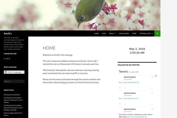 Twenty Fourteen theme site design template sample