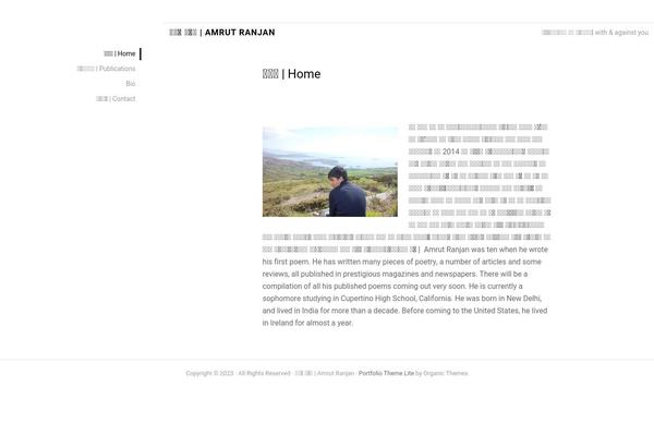 Portfolio-lite theme site design template sample