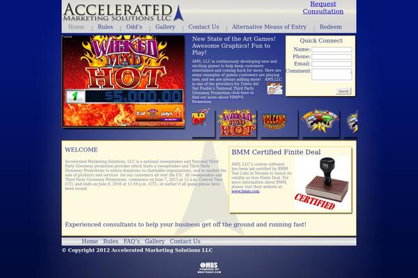 amssweeps.com site used Accelerated