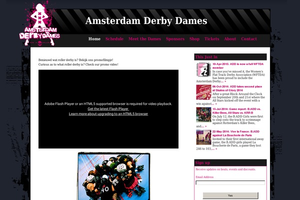 amsterdamderbydames.nl site used Amsterdamderbydames