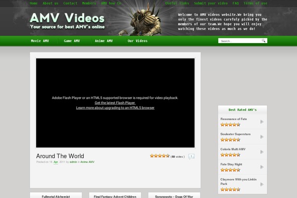 amv-videos.com site used Amv