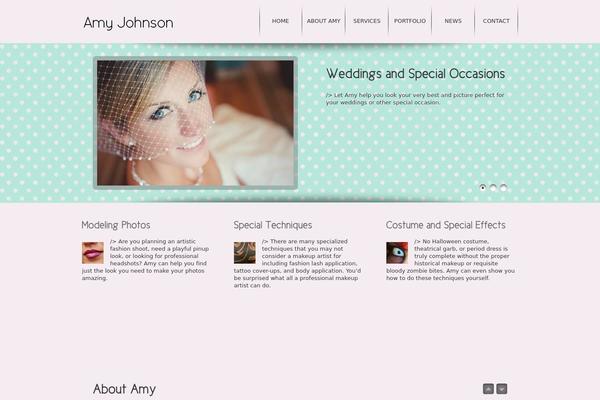 amyjohnsonmakeup.com site used Cocoonwp