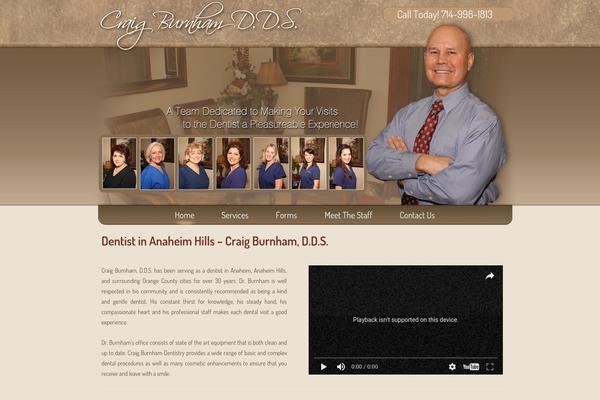 anaheimhillsdentistry.com site used Burnham