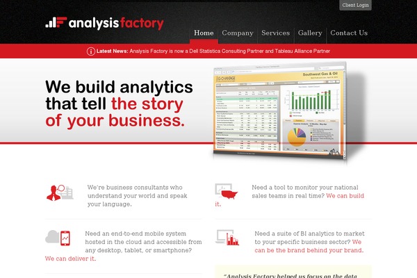 analysisfactory.com site used Analysis-factory