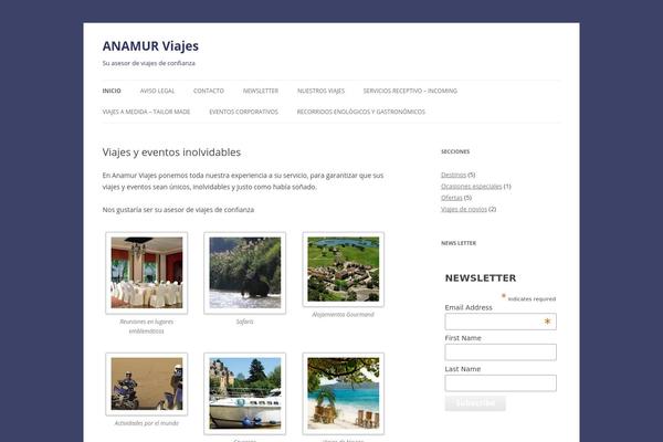 Twenty Twelve theme site design template sample