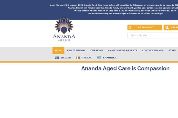 anandaagedcare.com.au site used Wsr-theme