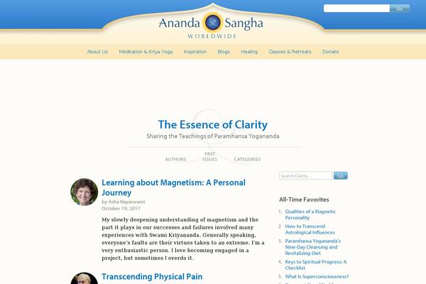 anandaclaritymagazine.com site used Ananda-worldwide