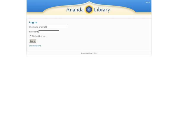 anandalibrary.org site used Ananda-wordpress