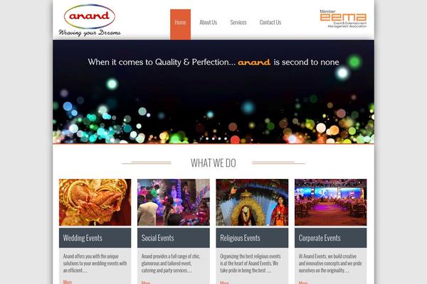 Anand theme site design template sample